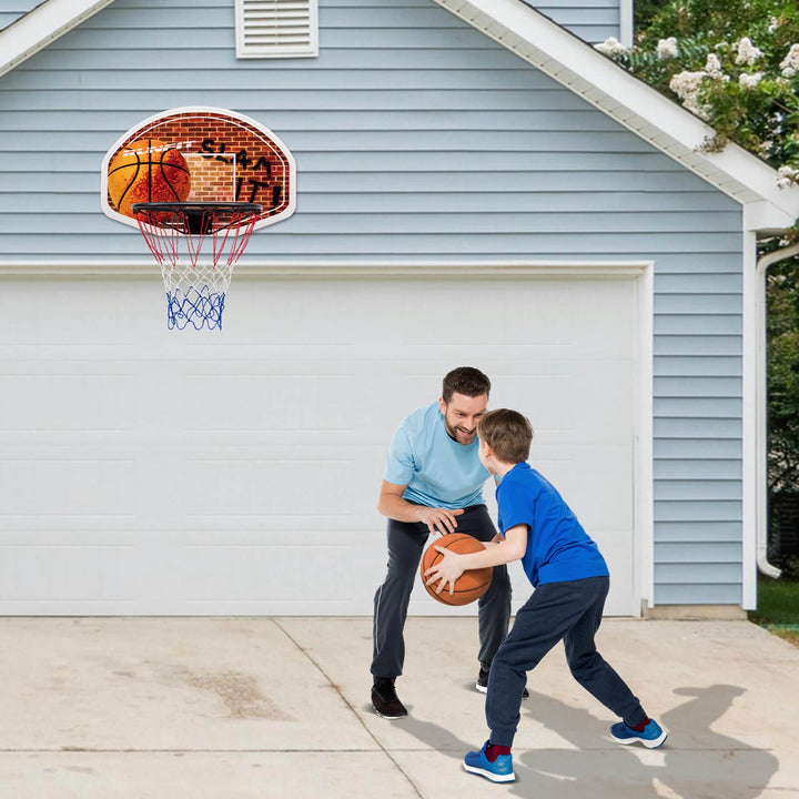 Wall Mounted Fan Backboard With 2 nets Basketball Hoop and Rim Outdoor Indoor Sports Image 4