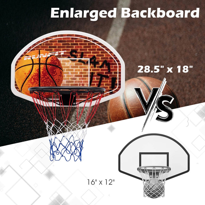 Wall Mounted Fan Backboard With 2 nets Basketball Hoop and Rim Outdoor Indoor Sports Image 8