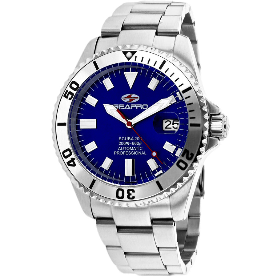 Seapro Mens Scuba Watch SP4316 Blue Dial Automatic Stainless Steel Water Resistant Image 1