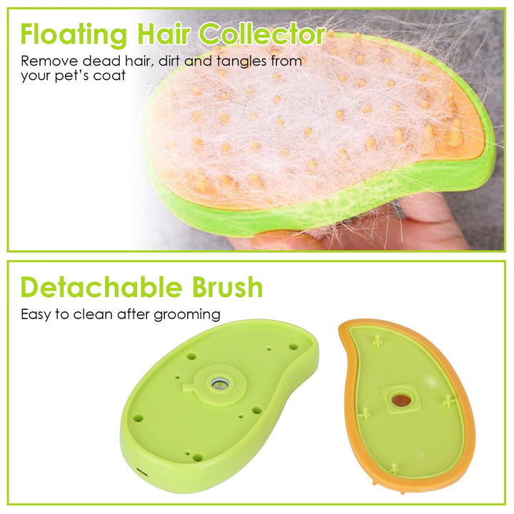 3 In 1 Cat Grooming Steam Brush Hair Brush with Steamer Pet Massage Comb Cleaning Brush for Cats Dogs USB Rechargeable Image 3