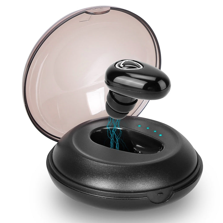 IPX5 Waterproof Unilateral Wireless Earbud Mini In-Ear Headset Rechargeable with Built-in Mic Charging Case Sweat Image 1