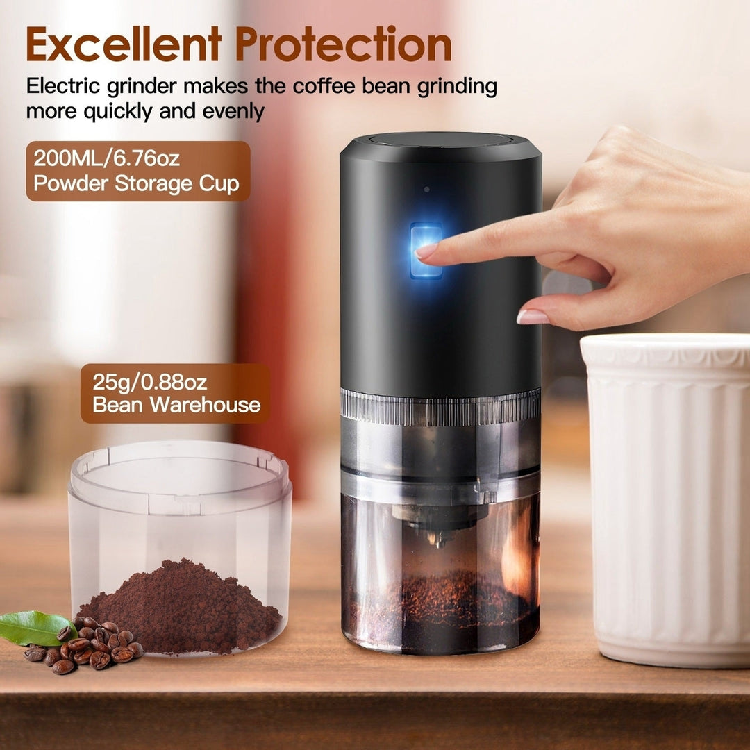 Electric Cordless Coffee Bean Grinder Rechargeable Battery 5 Levels Coarseness Ceramic Core Portable Coffee Grinder With Image 3