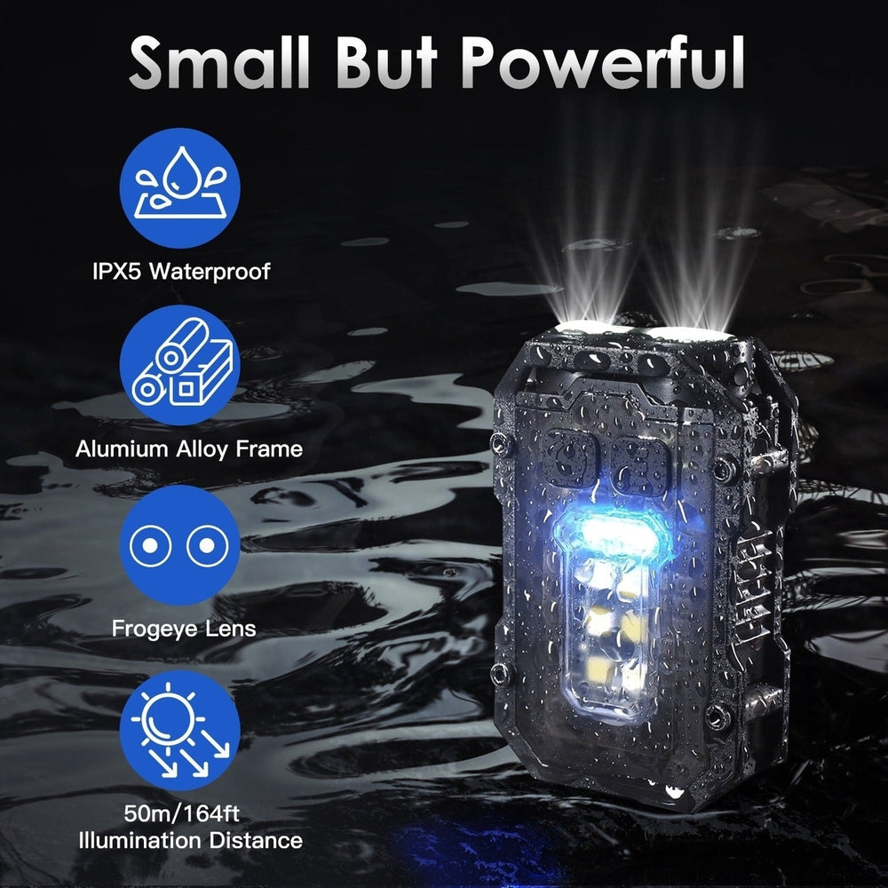 Mini Pocket Keychain Flashlight EDC Flashlight LED COB Portable Clip on Flashlight Waterproof Mini Powerful Flashlight Image 2