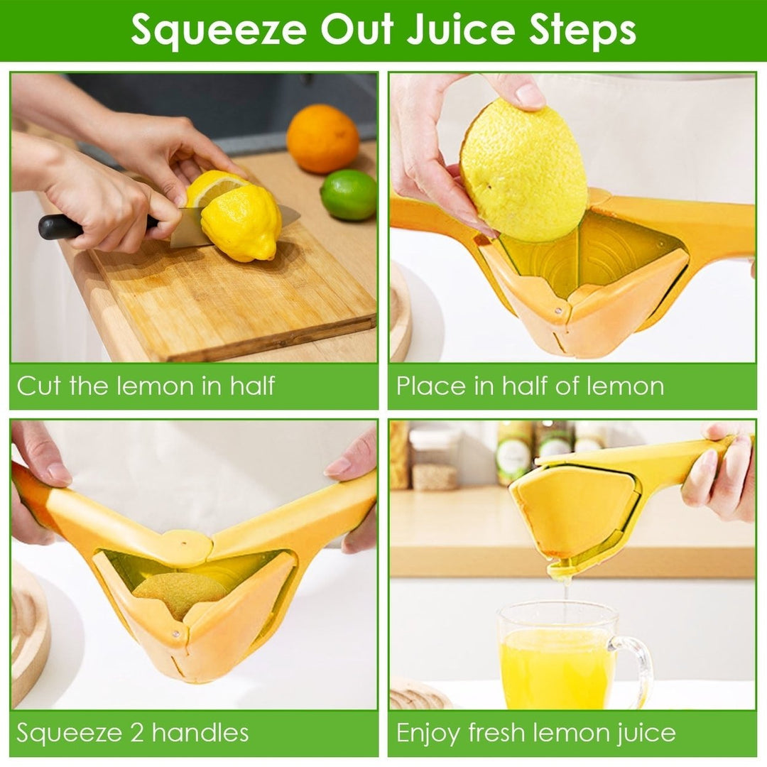 Manual Lemon Squeezer Fold Flat Design Effortless Hand Lemon Juicer Squeezer Manual Citrus Juicer with Sideways Pivot Image 3