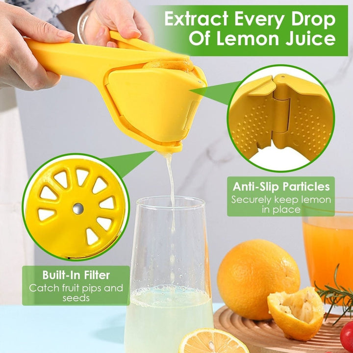 Manual Lemon Squeezer Fold Flat Design Effortless Hand Lemon Juicer Squeezer Manual Citrus Juicer with Sideways Pivot Image 4