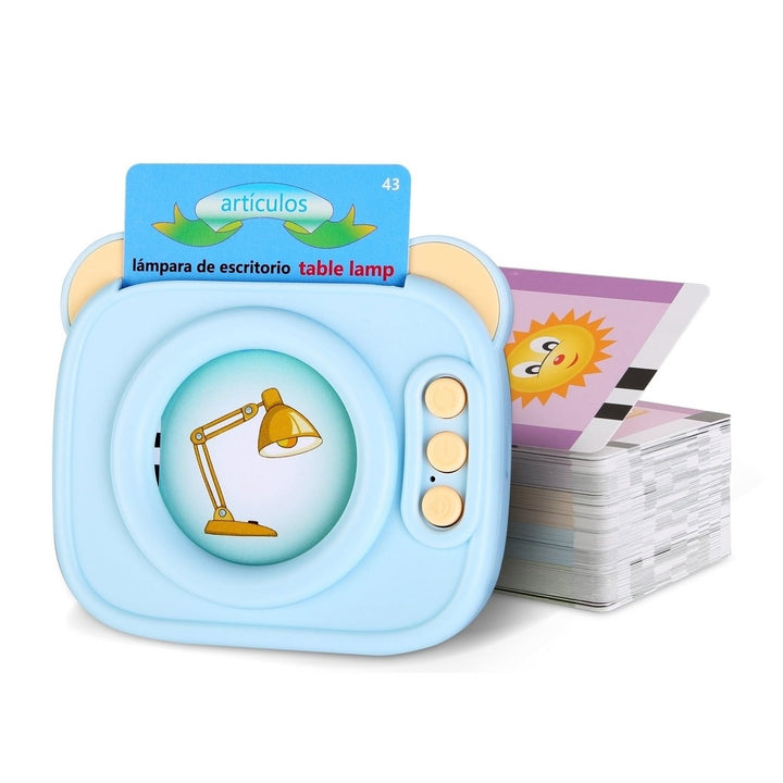 Spanish English Talking Flash Cards 224 Sight Words Bilingual Flash Cards Rechargeable Card Early Education Device Image 1