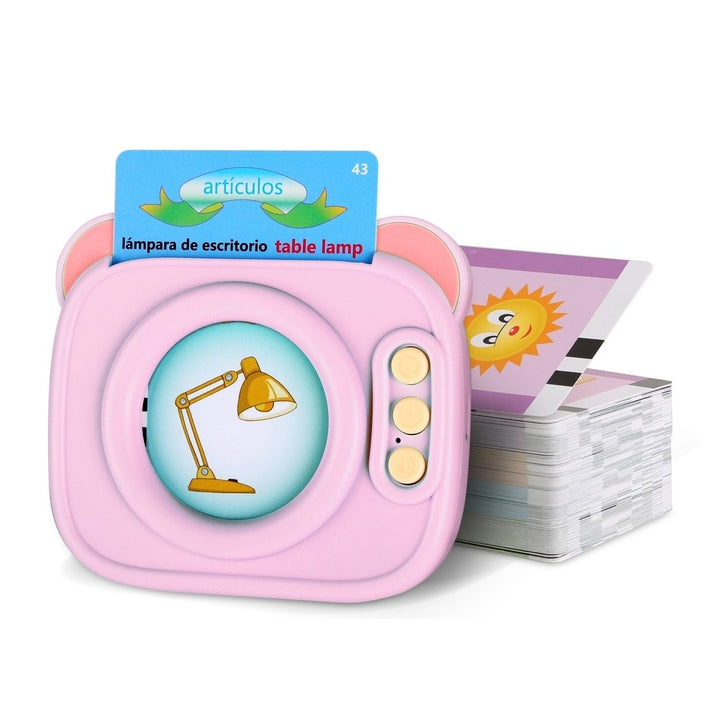 Spanish English Talking Flash Cards 224 Sight Words Bilingual Flash Cards Rechargeable Card Early Education Device Image 2