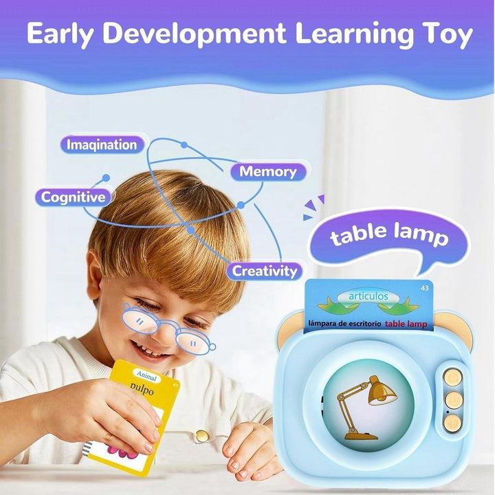 Spanish English Talking Flash Cards 224 Sight Words Bilingual Flash Cards Rechargeable Card Early Education Device Image 6