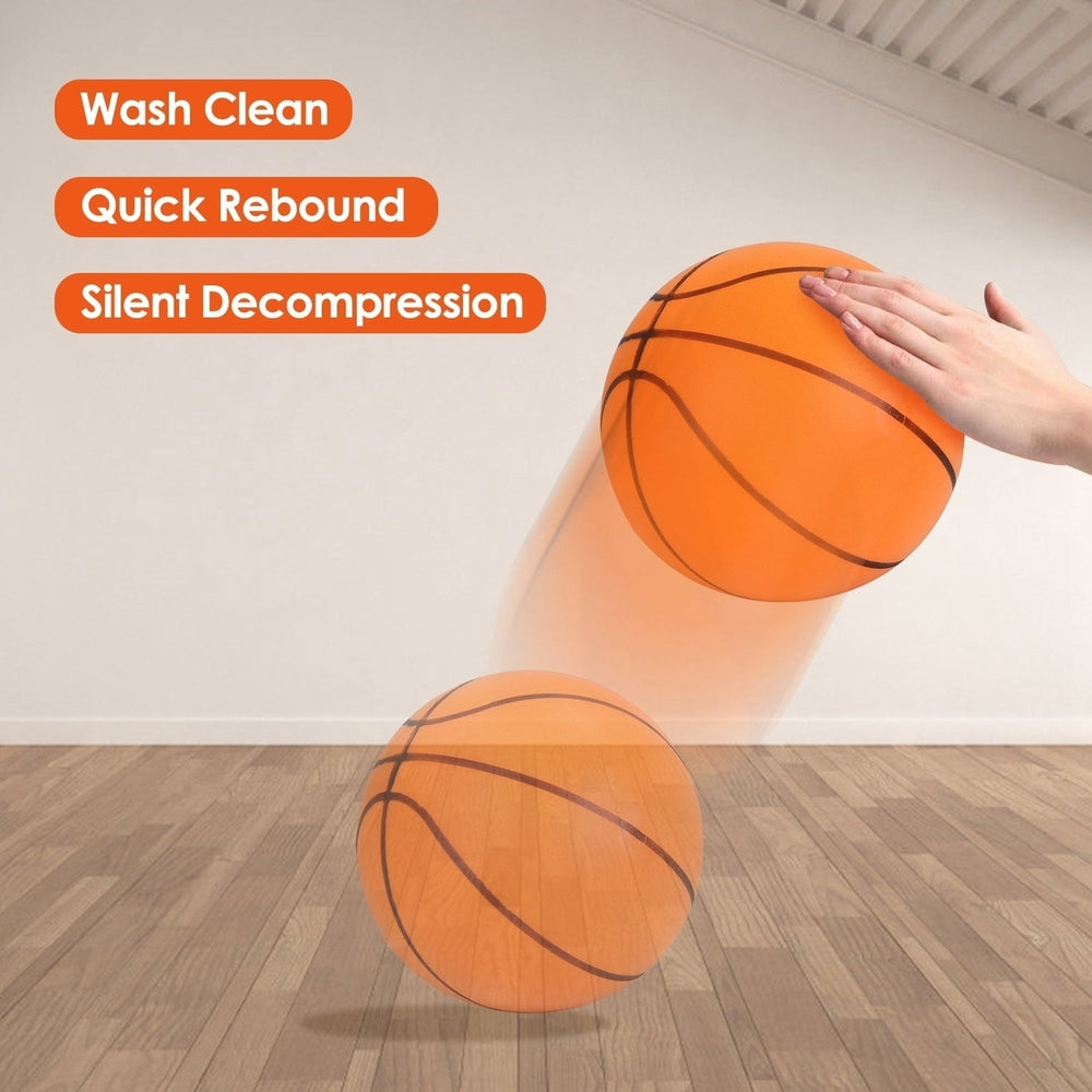 Silent Basketball Foam Bouncing Silent Basketball Uncoated High Density Foam Ball Indoor Low Noise Training Ball Image 2