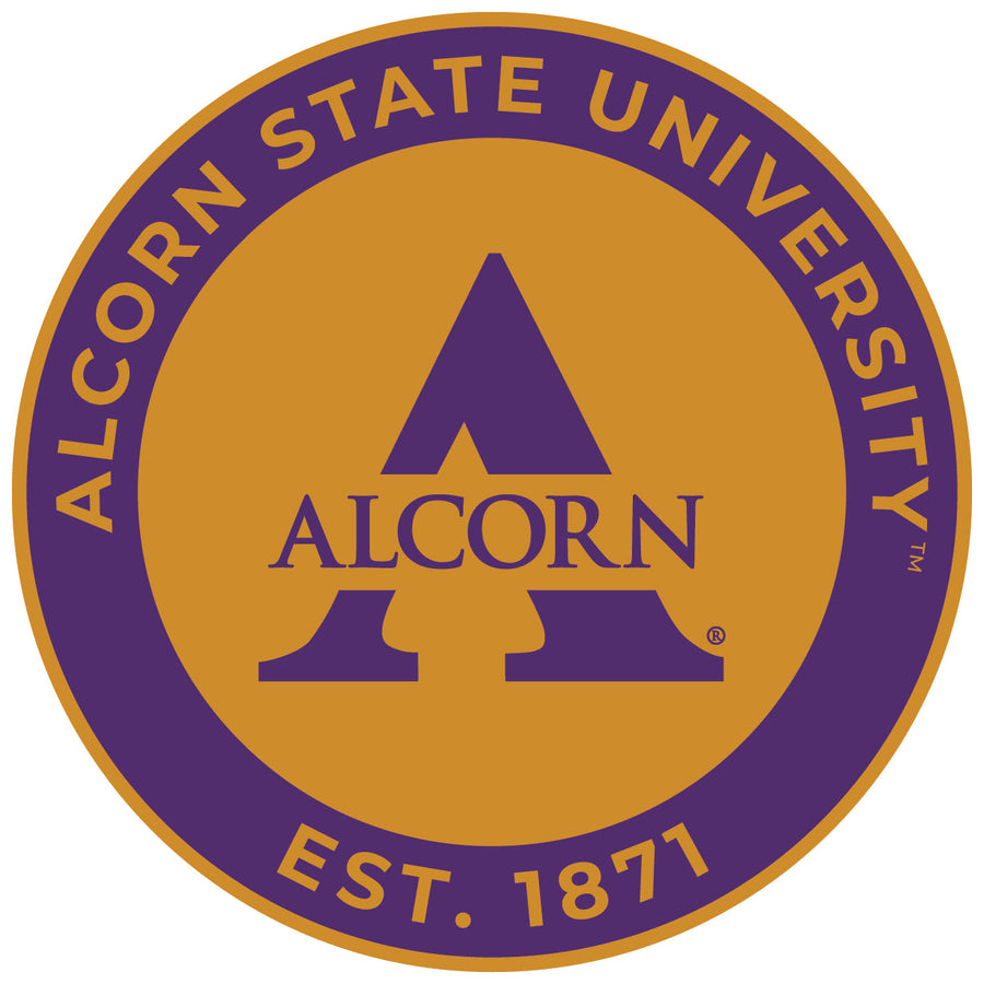 Alcorn State Braves Round Vinyl Decal Sticker Officially Licensed Collegiate Product Image 1