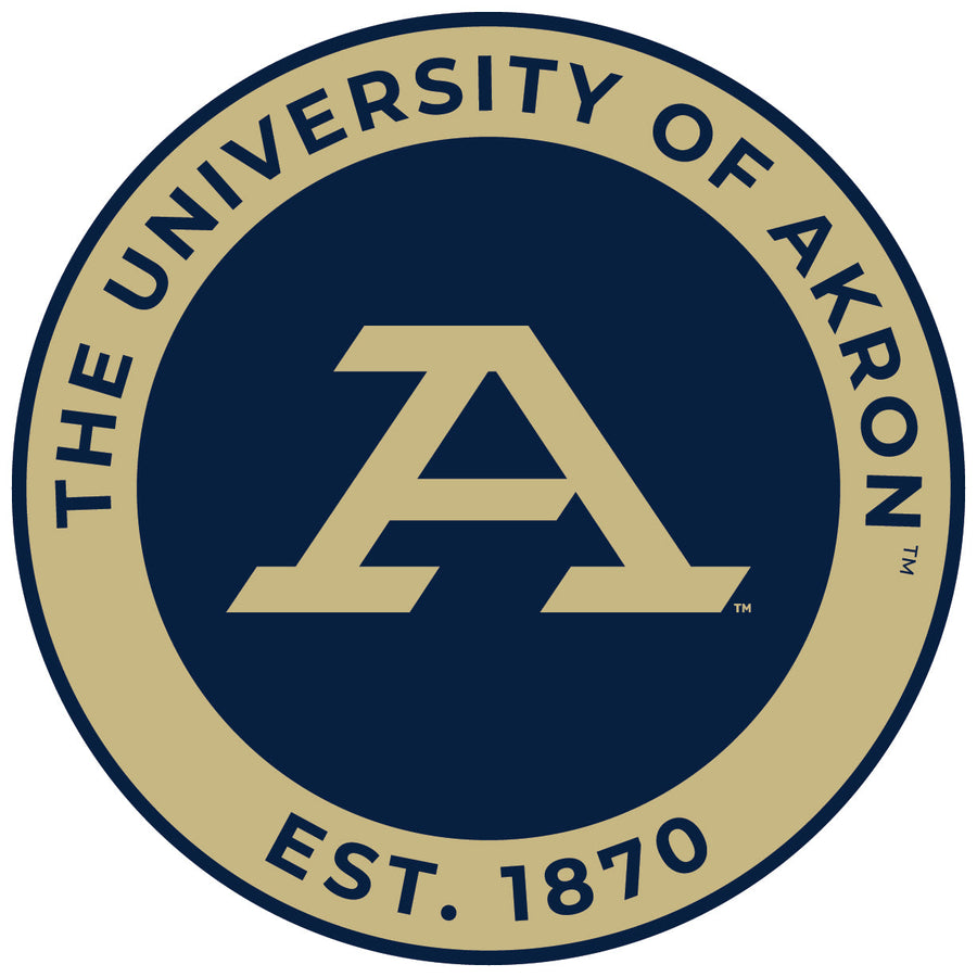 Akron Zips Round Magnet Officially Licensed Collegiate Product Image 1