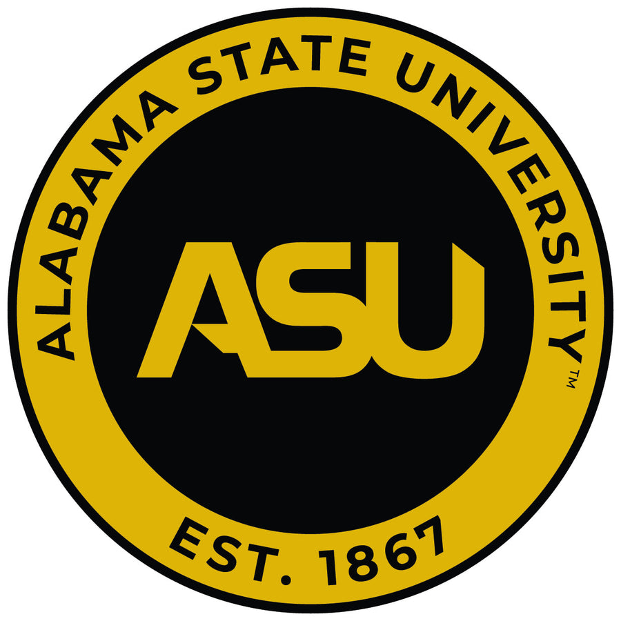 Alabama State University Round Vinyl Decal Sticker Officially Licensed Collegiate Product Image 1