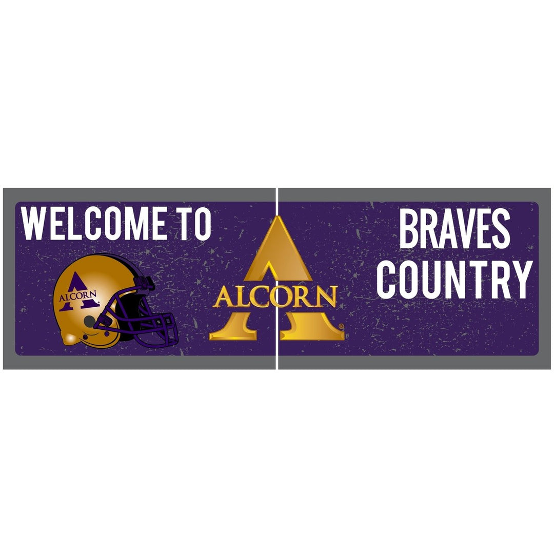 Alcorn State Braves Wood Sign with Frame Officially Licensed Collegiate Product Image 1