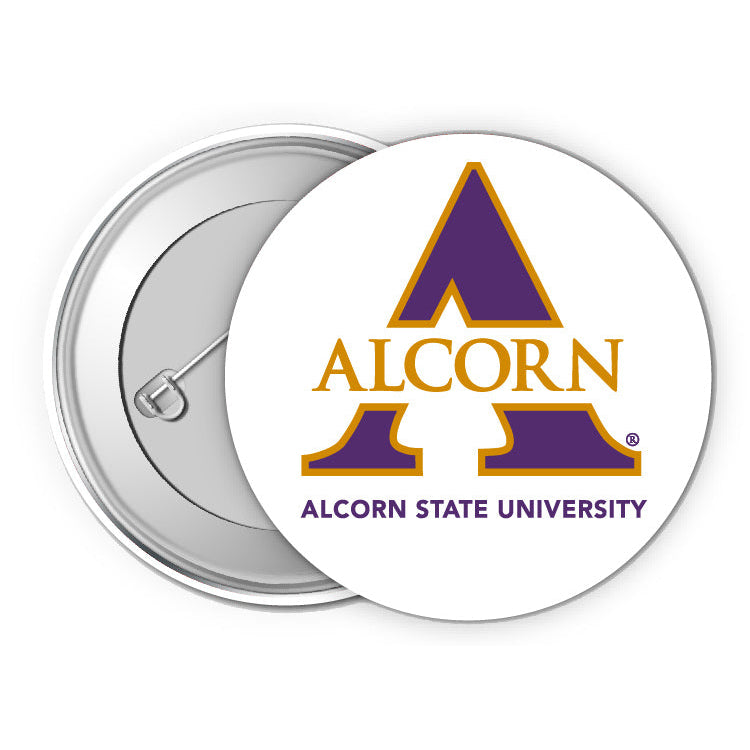 Alcorn State Braves Medium 2-Inch Button Pin 4 Pack Officially Licensed Collegiate Product Image 1