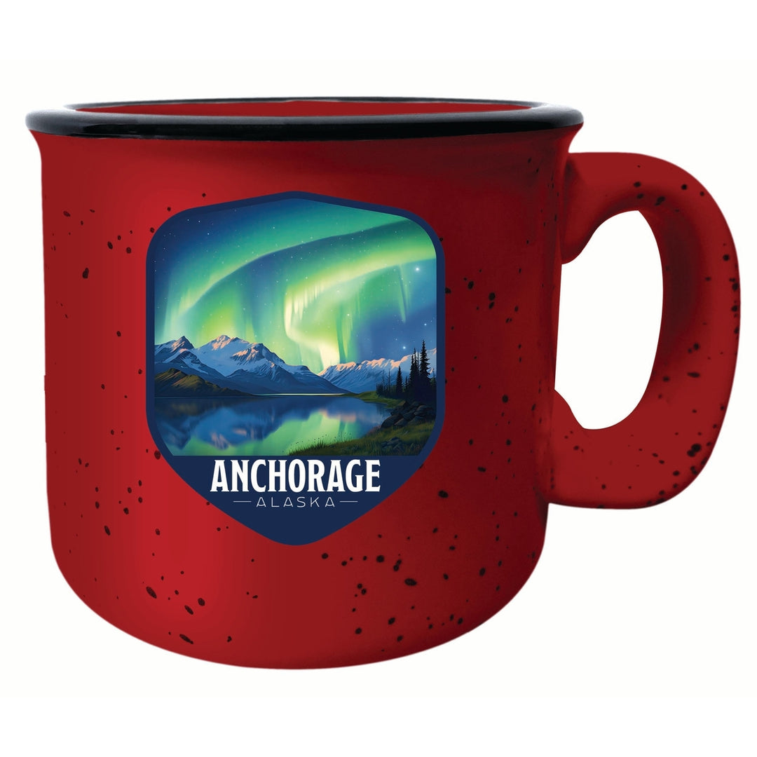 Anchorage Alaska Aurora Borealis Design Souvenir 16 oz Ceramic camping mug Image 2