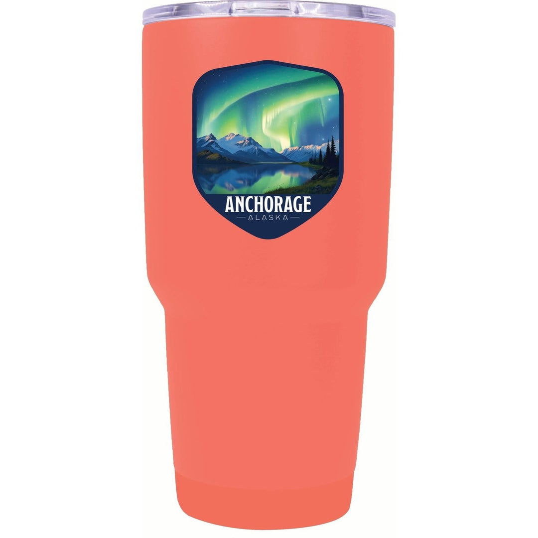 Anchorage Alaska Aurora Borealis Design Souvenir 24 oz Insulated Stainless Steel Tumbler Image 3