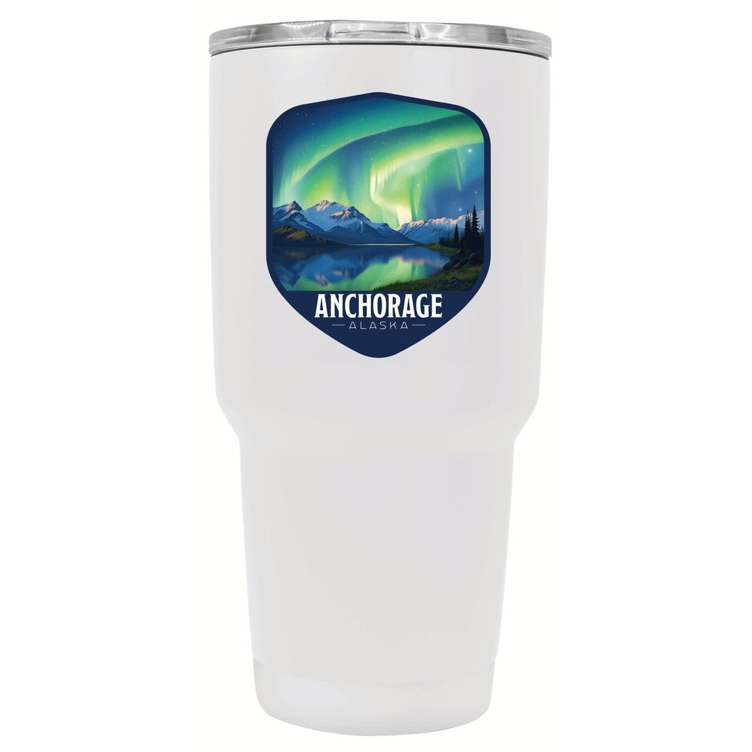 Anchorage Alaska Aurora Borealis Design Souvenir 24 oz Insulated Stainless Steel Tumbler Image 4