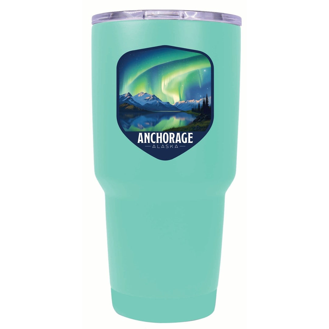 Anchorage Alaska Aurora Borealis Design Souvenir 24 oz Insulated Stainless Steel Tumbler Image 7