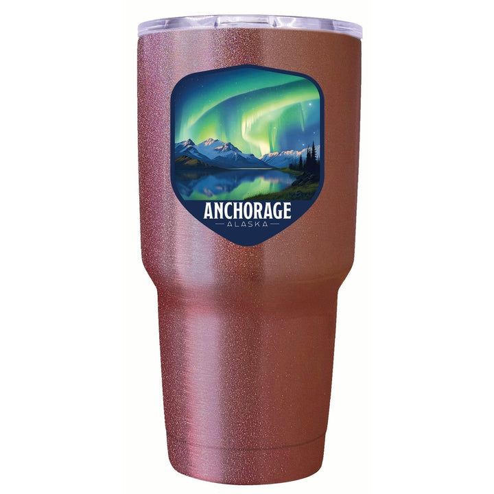 Anchorage Alaska Aurora Borealis Design Souvenir 24 oz Insulated Stainless Steel Tumbler Image 8