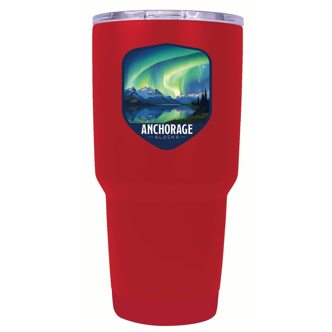 Anchorage Alaska Aurora Borealis Design Souvenir 24 oz Insulated Stainless Steel Tumbler Image 9