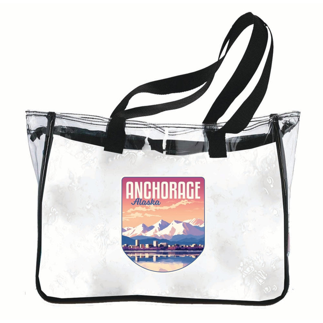 Anchorage Alaska Aesthetic Cityscape Design Souvenir Clear Tote Bag Image 1