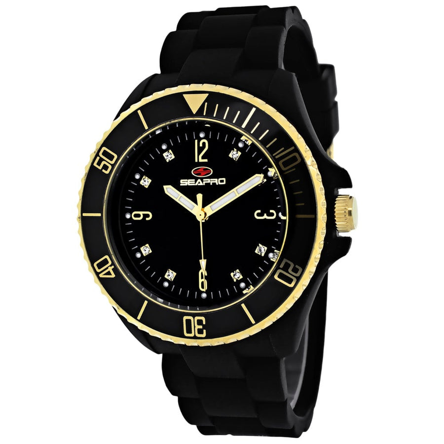 Seapro Sea Bubble Womens Watch SP7410 Black Dial Silicone Strap Water Resistant Image 1