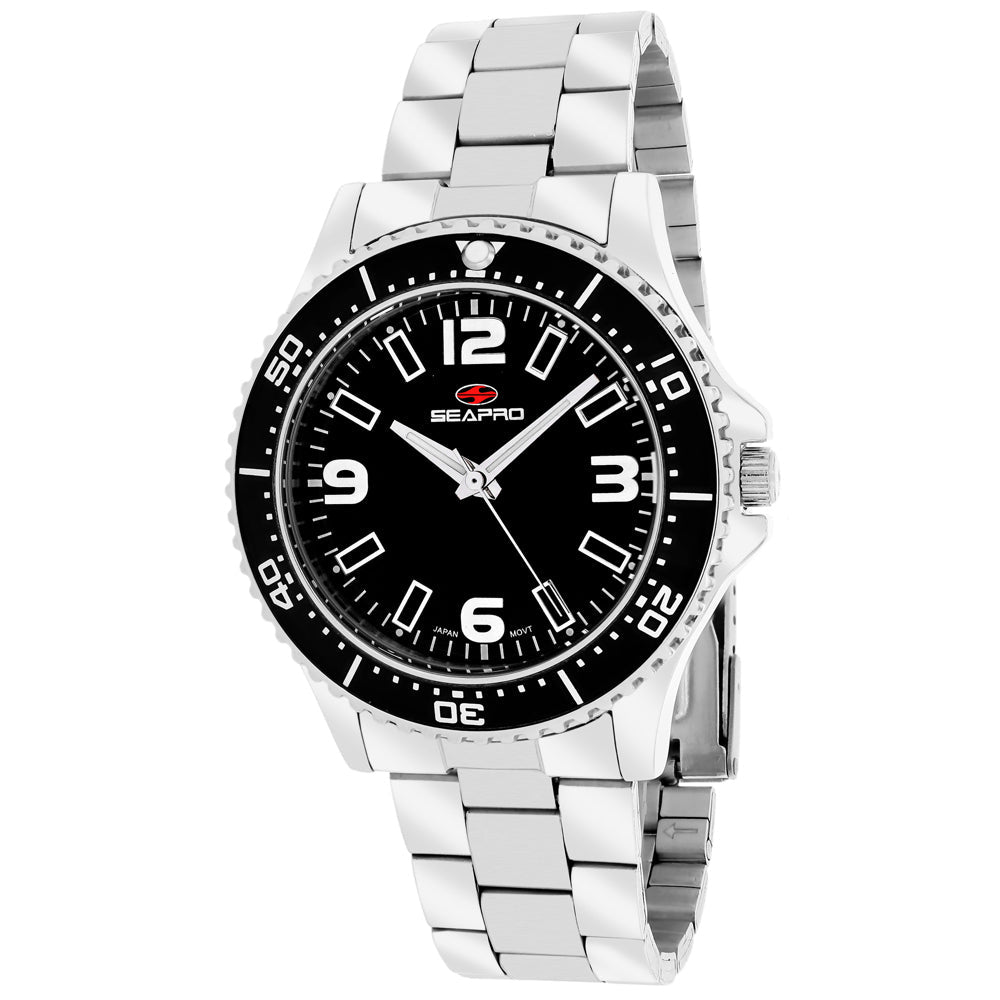 Seapro Womens Tideway Black Dial Quartz Watch SP5411 Stainless Steel Bracelet Image 1