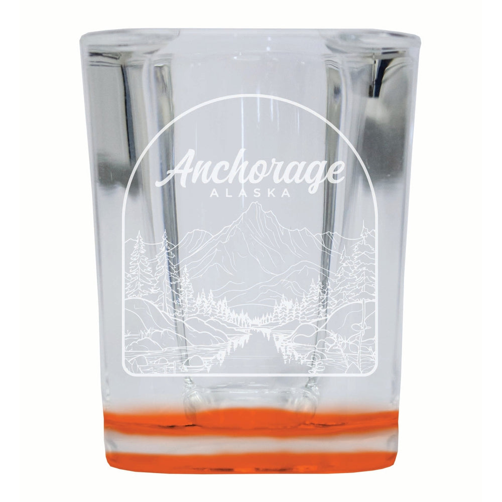 Anchorage Alaska Souvenir 2 Ounce Engraved Shot Glass Square Image 2