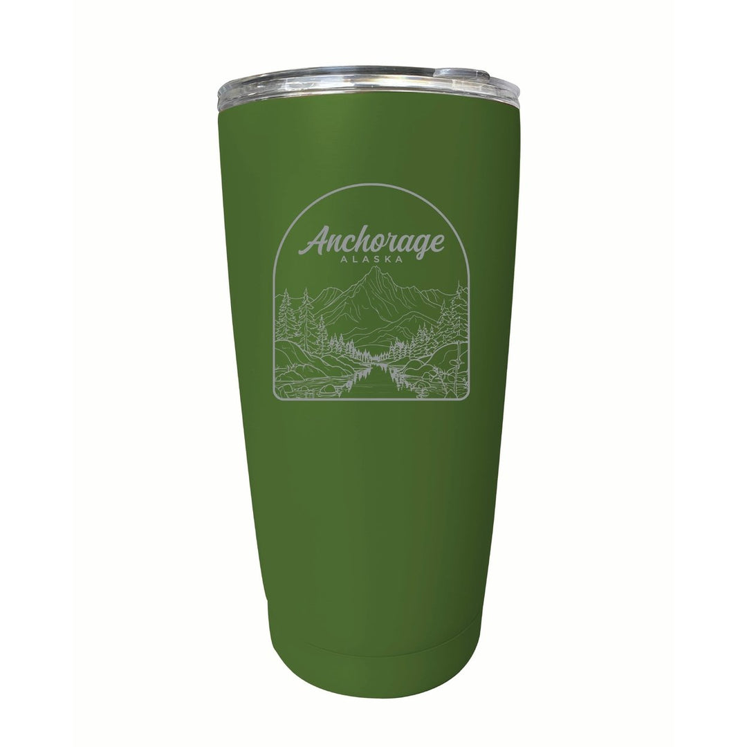 Anchorage Alaska Souvenir 16 oz Engraved Stainless Steel Insulated Tumbler Image 3