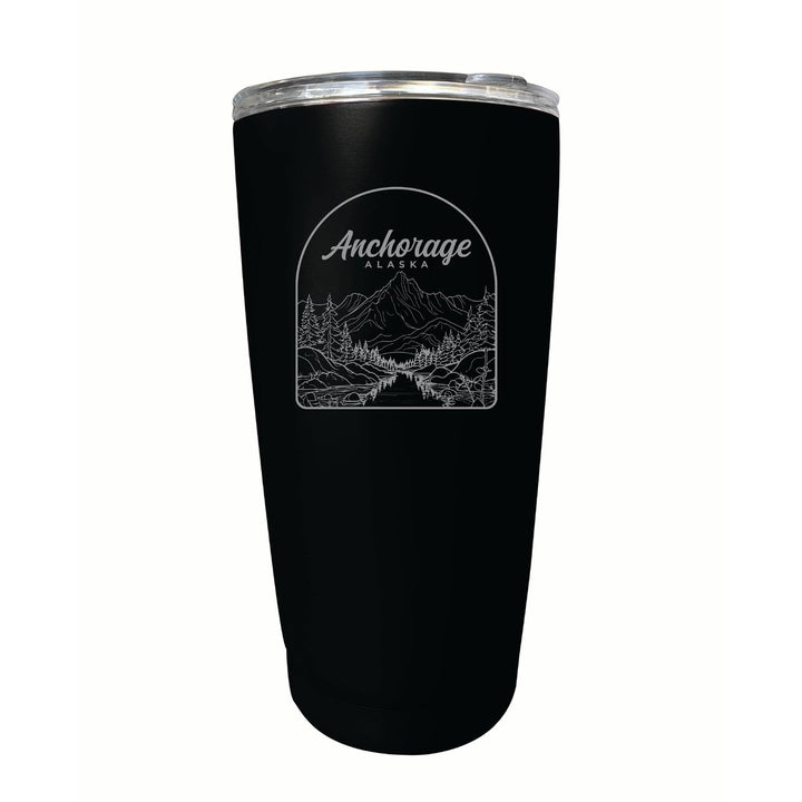 Anchorage Alaska Souvenir 16 oz Engraved Stainless Steel Insulated Tumbler Image 4