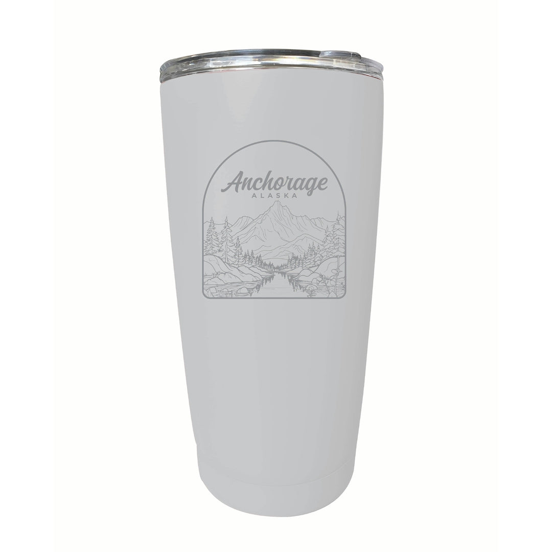 Anchorage Alaska Souvenir 16 oz Engraved Stainless Steel Insulated Tumbler Image 4