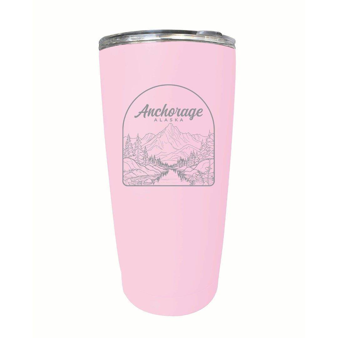 Anchorage Alaska Souvenir 16 oz Engraved Stainless Steel Insulated Tumbler Image 7