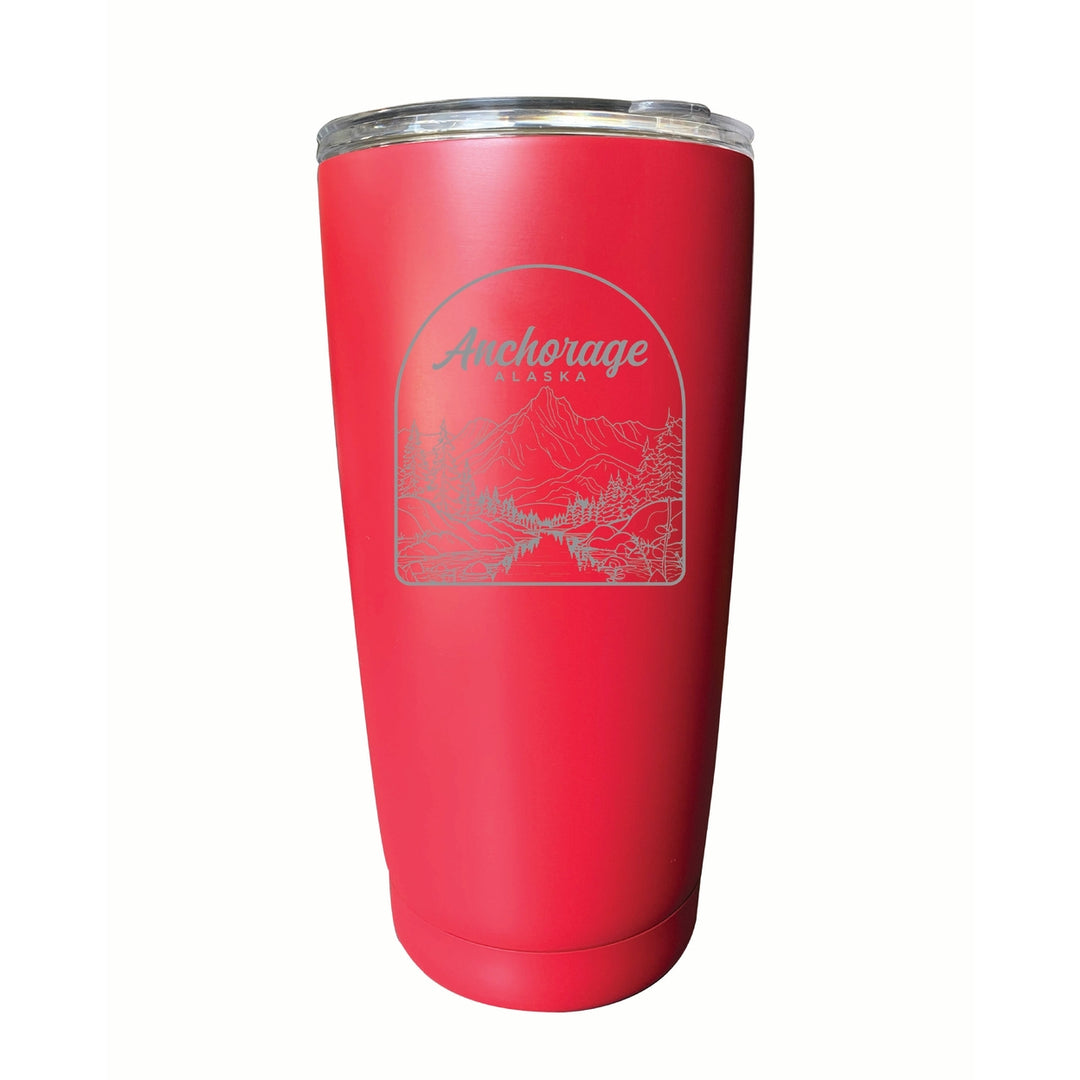 Anchorage Alaska Souvenir 16 oz Engraved Stainless Steel Insulated Tumbler Image 8