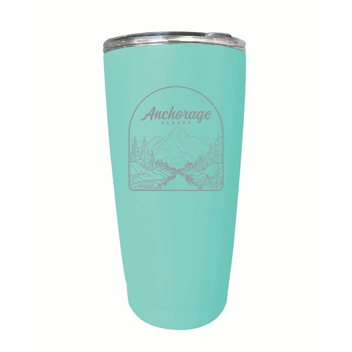 Anchorage Alaska Souvenir 16 oz Engraved Stainless Steel Insulated Tumbler Image 9