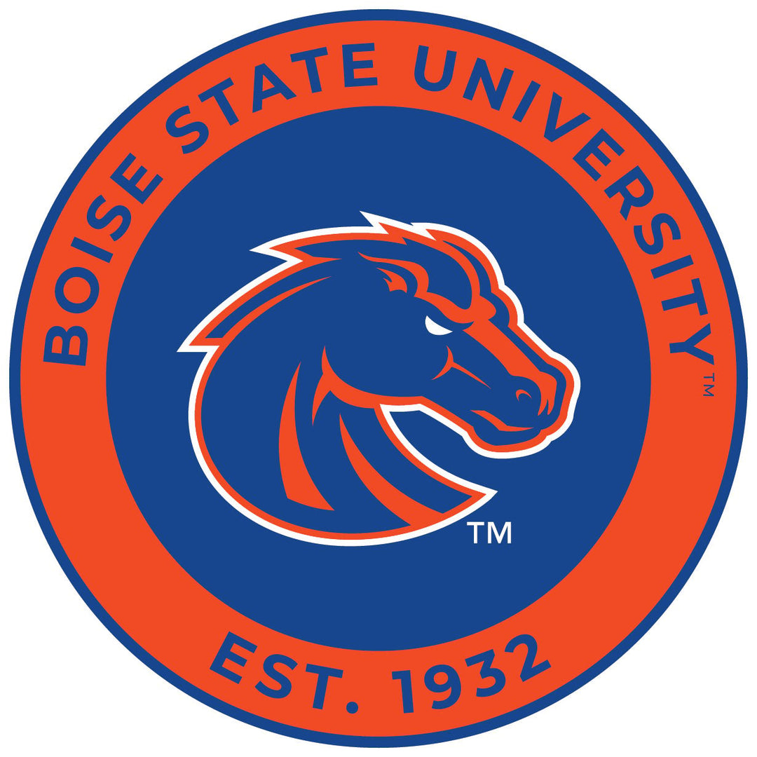 Boise State Broncos Round Vinyl Decal Sticker Officially Licensed Collegiate Product Image 1