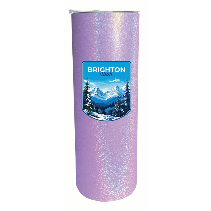 Brighton Utah Ski Resort Mountain Design Souvenir 20 oz Insulated Stainless Steel Skinny Tumbler Image 4