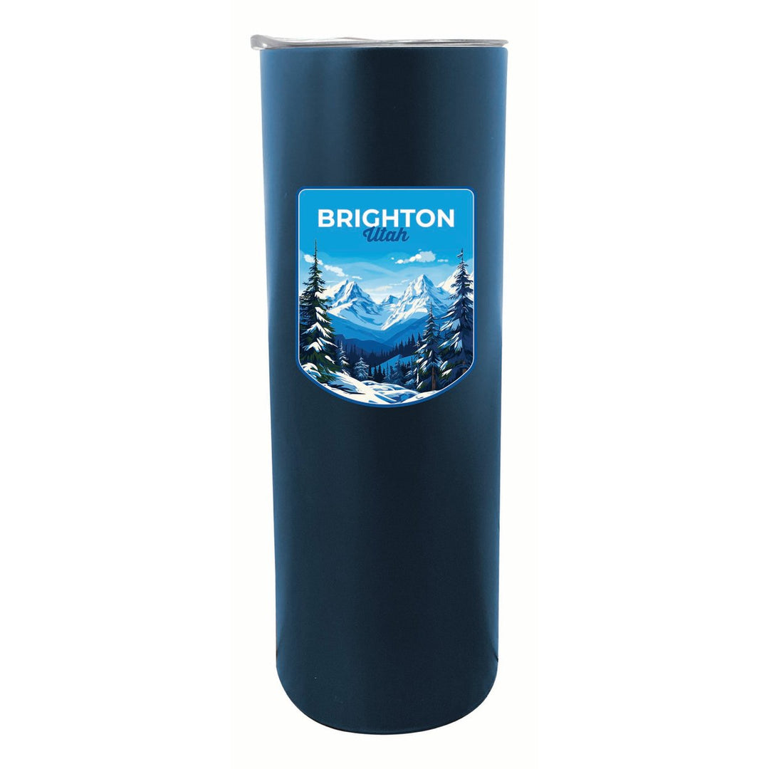 Brighton Utah Ski Resort Mountain Design Souvenir 20 oz Insulated Stainless Steel Skinny Tumbler Image 6