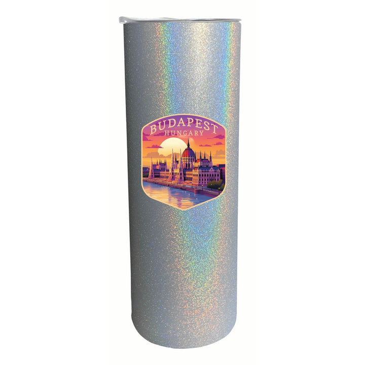 Budapest Hungary Parliament Building Design Souvenir 20 oz Insulated Stainless Steel Skinny Tumbler Image 1