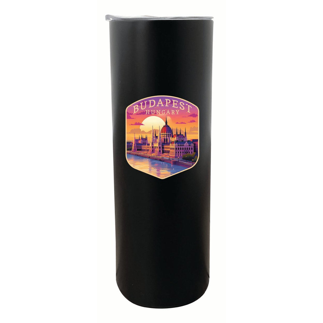 Budapest Hungary Parliament Building Design Souvenir 20 oz Insulated Stainless Steel Skinny Tumbler Image 6