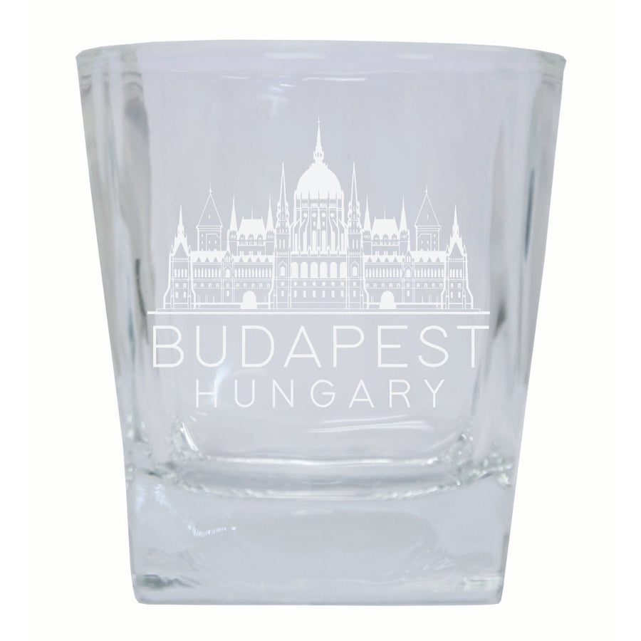 Budapest Hungary Souvenir 10 oz Engraved Whiskey Glass Rocks Glass Image 1