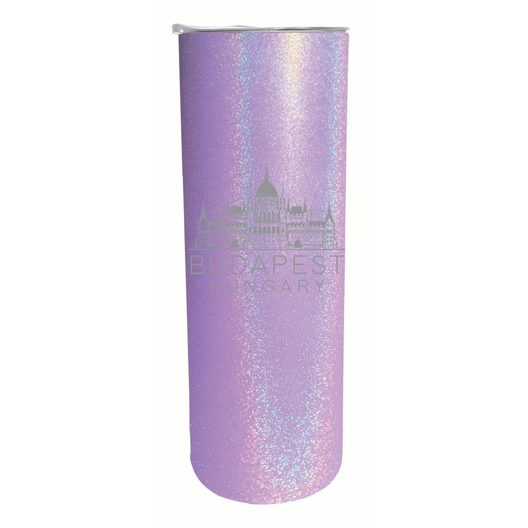 Budapest Hungary Souvenir 20 oz Engraved Insulated Stainless Steel Skinny Tumbler Image 2