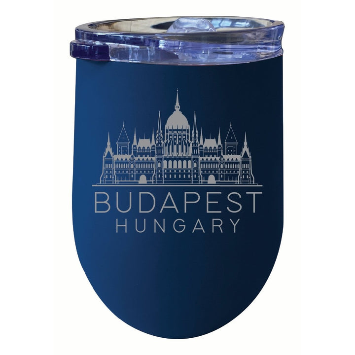 Budapest Hungary Souvenir 12 oz Engraved Insulated Wine Stainless Steel Tumbler Image 3