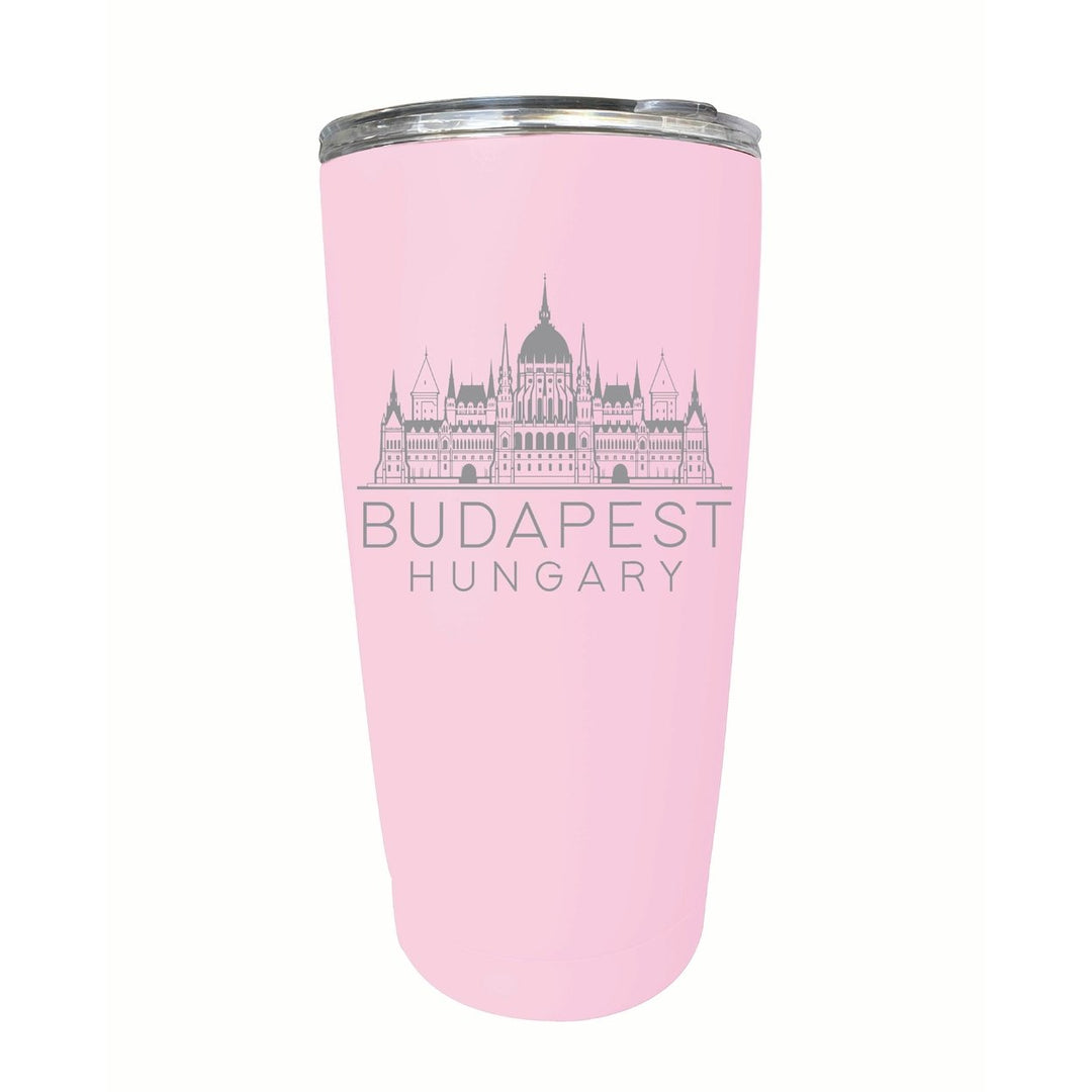 Budapest Hungary Souvenir 16 oz Engraved Stainless Steel Insulated Tumbler Image 2