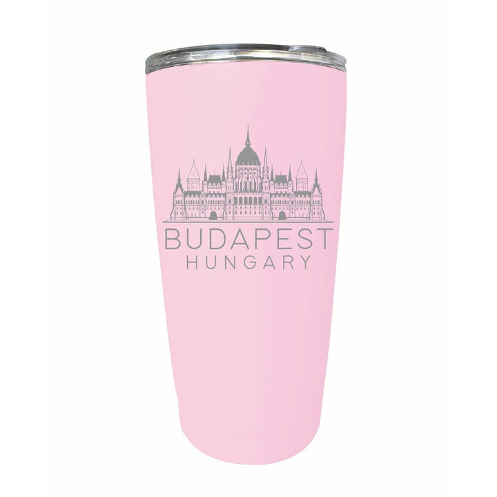 Budapest Hungary Souvenir 16 oz Engraved Stainless Steel Insulated Tumbler Image 1