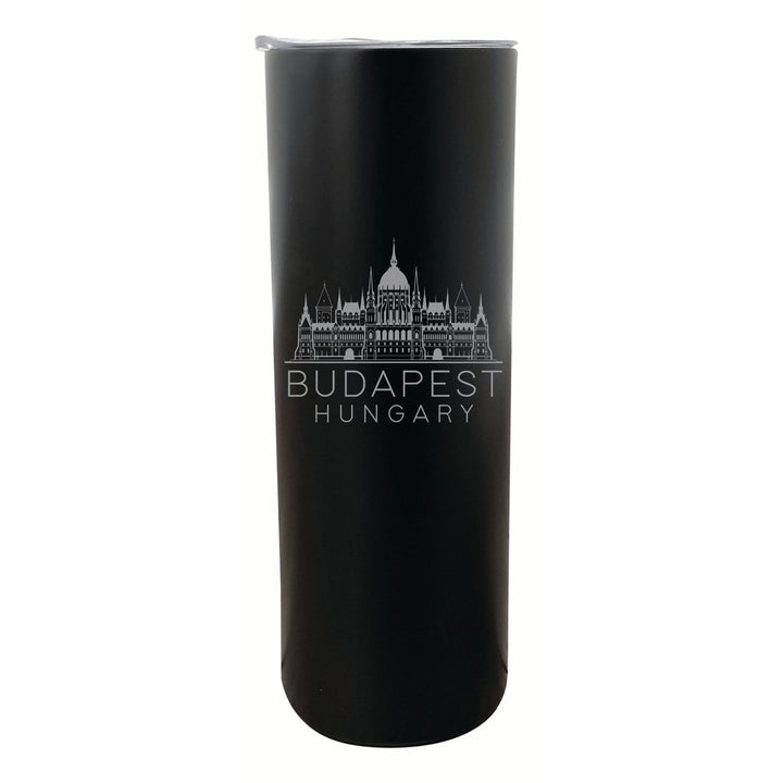 Budapest Hungary Souvenir 20 oz Engraved Insulated Stainless Steel Skinny Tumbler Image 1