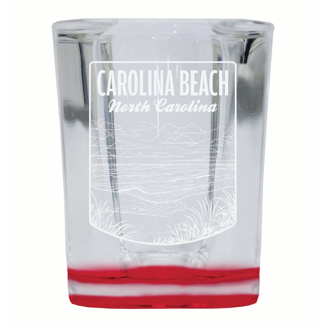 Carolina Beach North Carolina Souvenir 2 Ounce Engraved Shot Glass Square Image 2