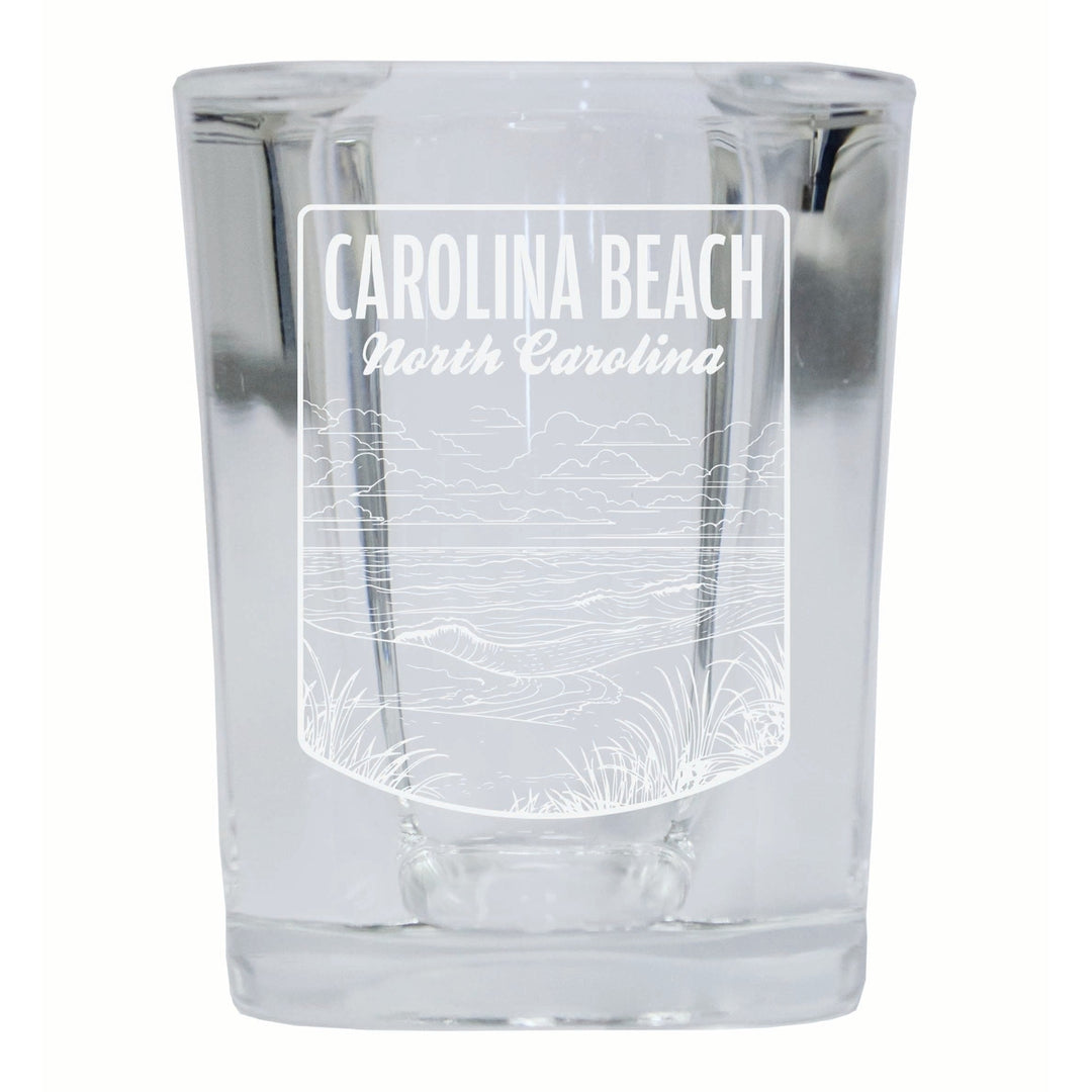 Carolina Beach North Carolina Souvenir 2 Ounce Engraved Shot Glass Square Image 3