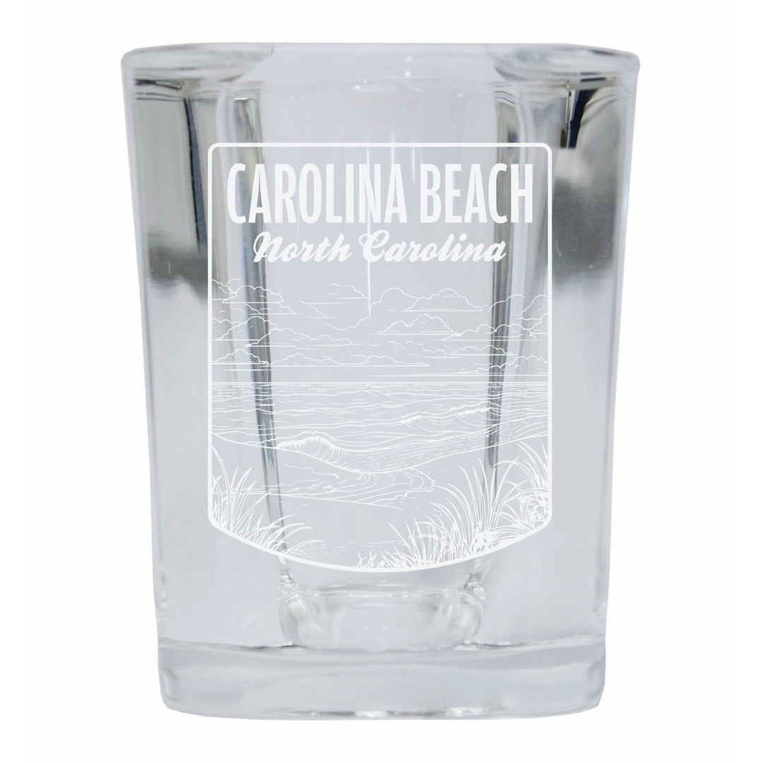 Carolina Beach North Carolina Souvenir 2 Ounce Engraved Shot Glass Square Image 1