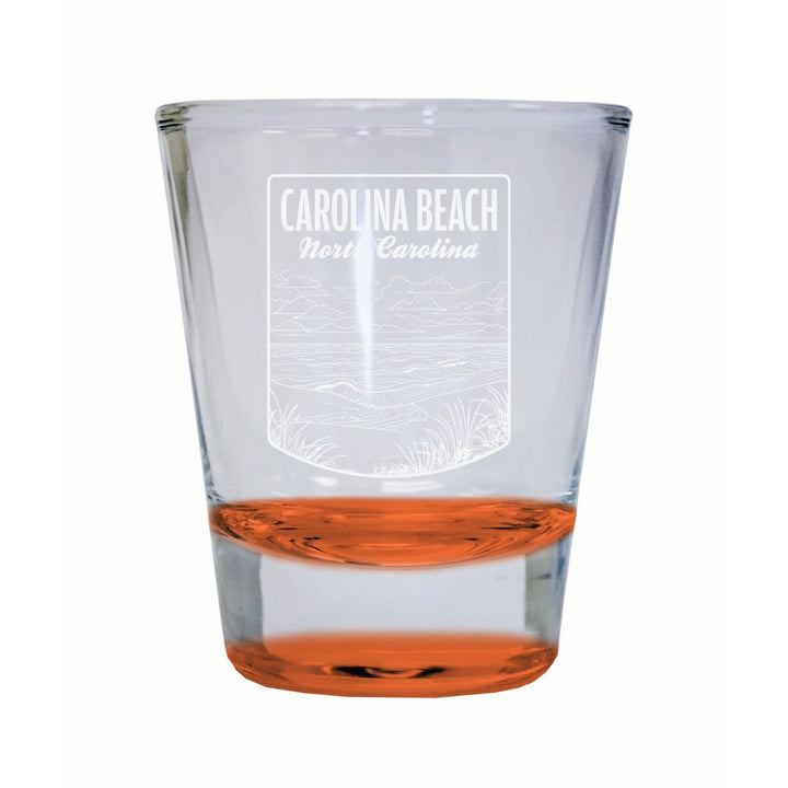 Carolina Beach North Carolina Souvenir 2 Ounce Engraved Shot Glass Round Image 3