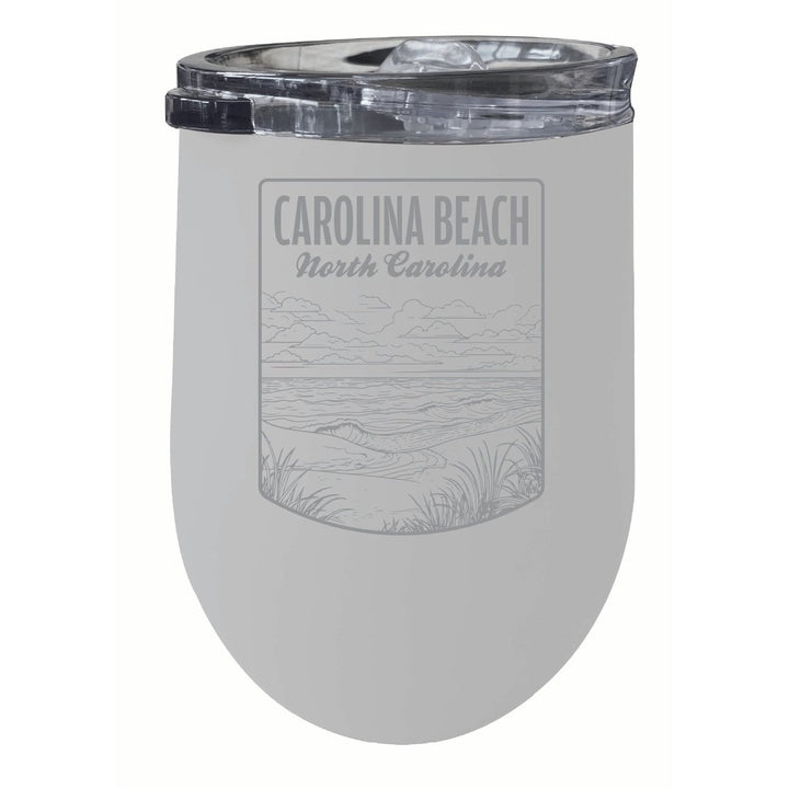 Carolina Beach North Carolina Souvenir 12 oz Engraved Insulated Wine Stainless Steel Tumbler Image 3